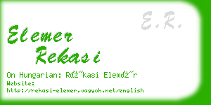 elemer rekasi business card